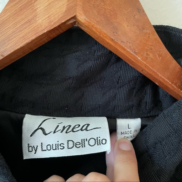 Linea by Louis Dell’Olio Black Houndstooth Texture Jacket - Picture 10 of 10